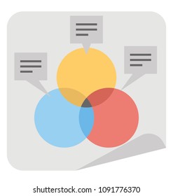 
Venn diagram. Graphical concepts in set theory 
