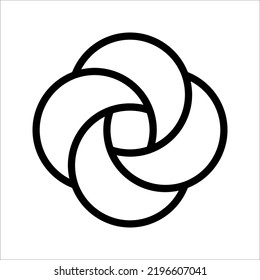 Venn diagram icon. Venn diagram linear symbol design from Analytics collection. vector illustration on white background.