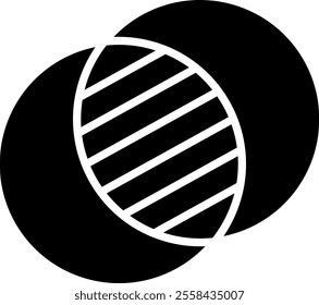 Venn diagram icon set. Venn diagram linear symbol design from Analytics collection. vector illustration on white background.