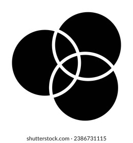 Icono de diagrama de Venn, gráficos de vectores