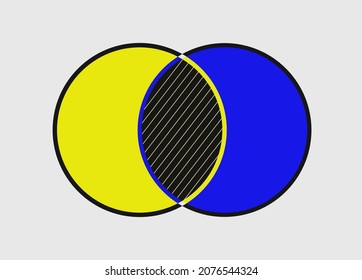 Venn Diagram Infographic Template . Two Circles .