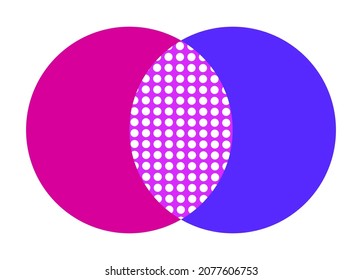 Venn Diagram Infographic Template . Two Circles 