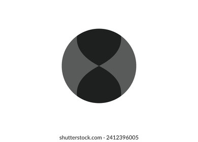 Venn diagram logo design vector illustration.