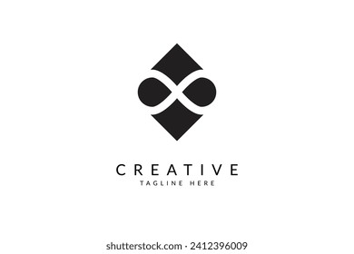 Venn diagram logo design vector illustration.