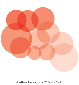 Plantilla de diagrama de Venn estilo colorido de cuatro círculos para la presentación, proyecto de inicio, estrategia de negocios, operación básica de la teoría, gráfico infográfico, análisis lógico. Vector 10 eps