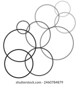 Venn diagram template four circle colorful style for presentation, start up project, business strategy, theory basic operation, infographic chart, logic analysis. Vector 10 eps