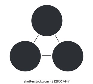 Venn Diagram Template For Presentation, Start Up Project, Business Strategy, Theory Basic Operation, Infographic Chart, Logic Analysis. Vector 10 Eps