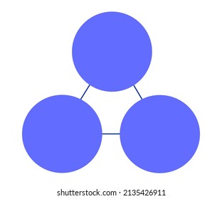 Venn Diagram Template For Presentation, Start Up Project, Business Strategy, Theory Basic Operation, Infographic Chart, Logic Analysis. Vector 10 Eps