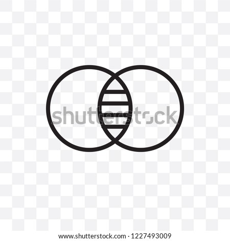 venn diagram vector linear icon isolated stock vector royalty free venn diagram icon