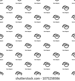 Venn diagramm pattern vector seamless repeating for any web design