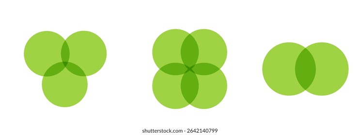 Venn infographic sections, template. Data chart with colorful circular elements.United business schema, area. 