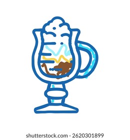 vennese coffee doodle icon sketch vector. vennese coffee sign. isolated symbol illustration