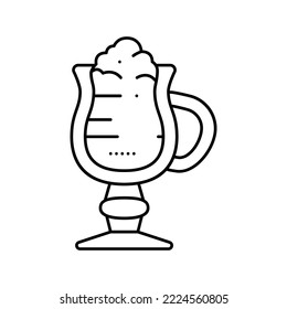 vennese coffee line icon vector. vennese coffee sign. isolated contour symbol black illustration