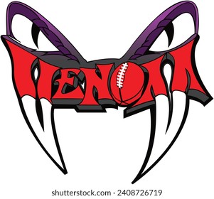 Logotipo de fútbol Venom Vector Logotipo VenumLogotipo deportivo juvenil Amarillo Venom   