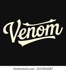 Venom Halloween text Typography Scarry Horror vector transparent background