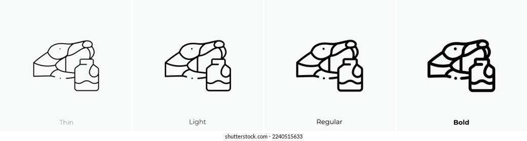 venom icon. Thin, Light Regular And Bold style design isolated on white background