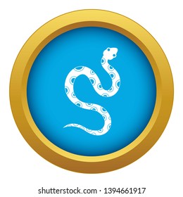 Venomous snake icon blue vector isolated on white background for any design