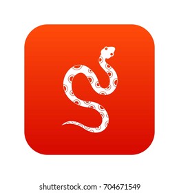 Venomous snake icon digital red for any design isolated on white vector illustration