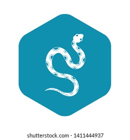 Venomous snake icon. Simple illustration of venomous snake vector icon for web