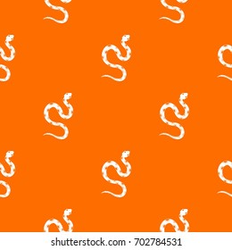 Venomous snake pattern repeat seamless in orange color for any design. Vector geometric illustration