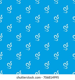 Venomous snake pattern repeat seamless in blue color for any design. Vector geometric illustration