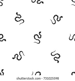 Venomous snake pattern repeat seamless in black color for any design. Vector geometric illustration