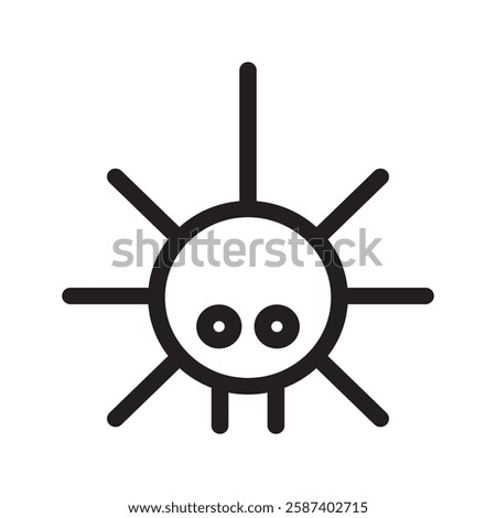 Venomous spider icon with a bold marking, symbolizing danger, toxicity, and caution. Often linked to warning signs and fearsome creatures.