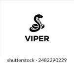 Venomous viper logo,Aggressive viper vector