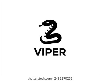 Venomous viper logo,Aggressive viper vector