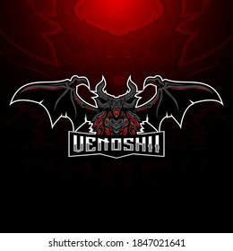 Venoshii devil esport mascot logo design