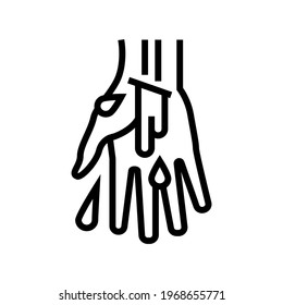venous bleeding disease line icon vector. venous bleeding disease sign. isolated contour symbol black illustration
