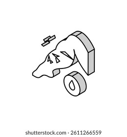 venous edema isometric icon vector. venous edema sign. isolated symbol illustration