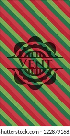 Vent christmas style emblem.