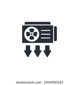 vent icon. vector.Editable stroke.linear style sign for use web design,logo.Symbol illustration.
