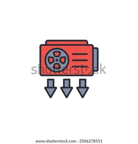 vent icon. vector.Editable stroke.linear style sign for use web design,logo.Symbol illustration.