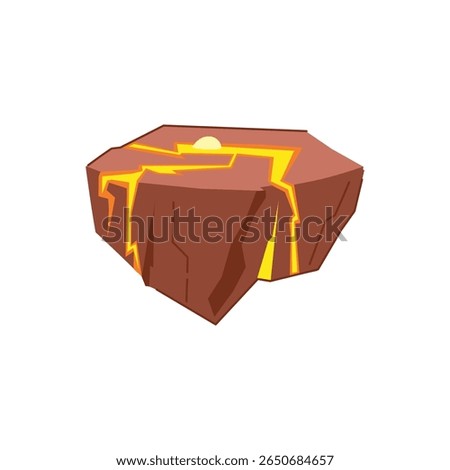 vent lava platform cartoon. caldera fissure, tectonic crust, mantle hotspot vent lava platform sign. isolated symbol vector illustration