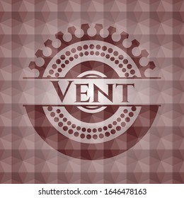 Vent rotes nahtloses geometrisches Abzeichen.