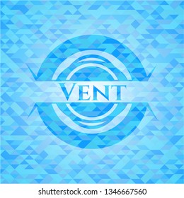Vent sky blue mosaic emblem