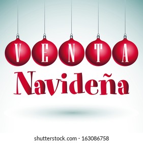 Venta Navidena - Christmas sale spanish text - vector