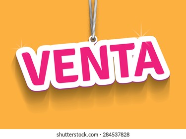 Venta (sale on Spanish). EPS10.