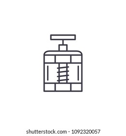 Ventil linear icon concept. Ventil line vector sign, symbol, illustration.