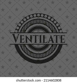 Insignia oscura ventiladora. Ilustración vectorial. Detallado. 