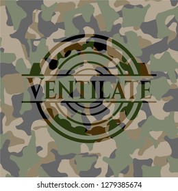 Ventilate on camouflaged pattern