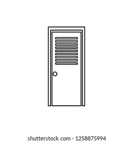ventilated door icon. Element of Door for mobile concept and web apps icon. Thin line icon for website design and development, app development