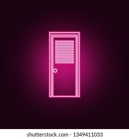 ventilated door icon. Elements of Door in neon style icons. Simple icon for websites, web design, mobile app, info graphics