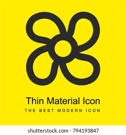 Ventilating Fan bright yellow material minimal icon or logo design