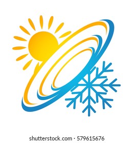 Ventilation and air conditioning design vector