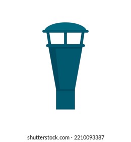 Ventilation chimney icon. Flat illustration of Ventilation chimney vector icon isolated on white background