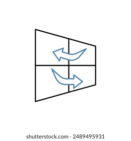 ventilation concept line icon. Simple element illustration. ventilation concept outline symbol design.
