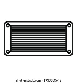 Ventilation duct icon. Outline Ventilation duct vector icon for web design isolated on white background